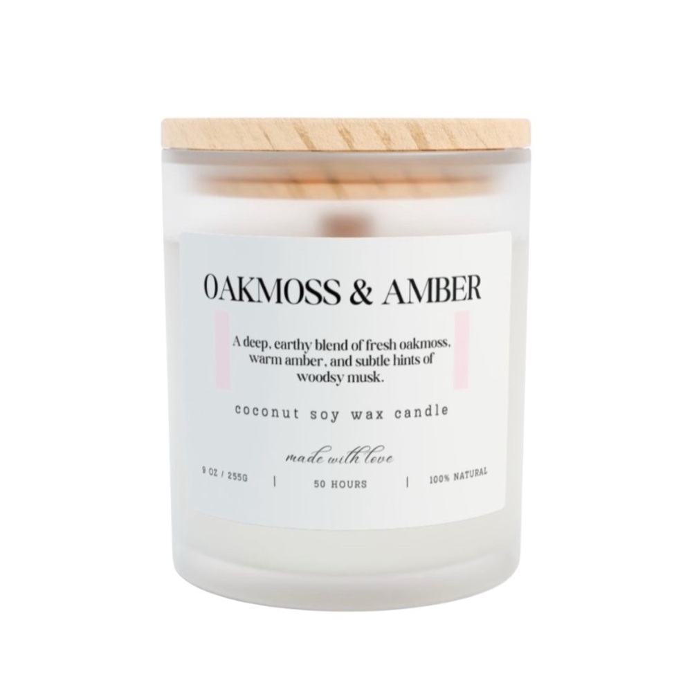 Oakmoss & Amber Free Coconut Soy Wax Candle - PRE-ORDER